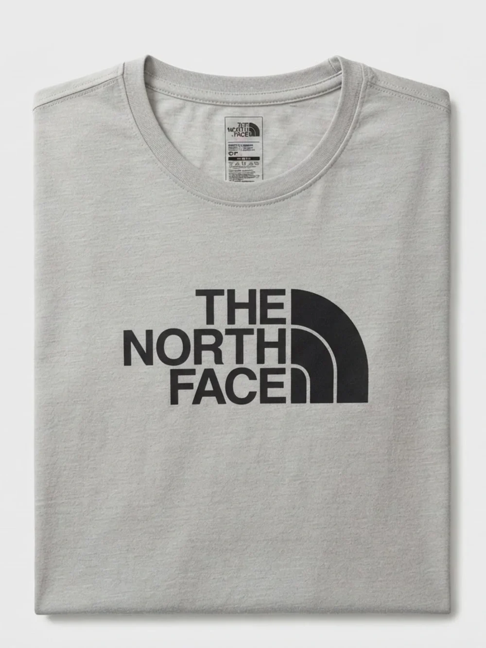 The North Face Men’s Short Sleeve Logo Tee - Light Gray with Black Print